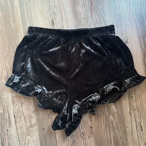 EUC Altar'd State Velvet Ruffle Shorts
